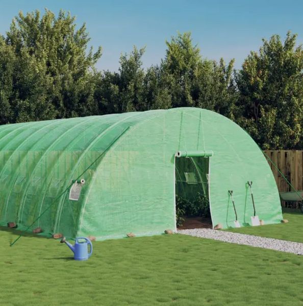 Посилена садова теплиця Ekspand 30 м&sup2; 3&times;10&times;2 м, каркас 25 мм, модель TFO25-3&times;10&times;2-1-Z TFO25-3X10X2-1-Z фото