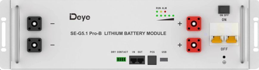 Акумуляторна батарея Deye SE-G5.1 Pro-B LiFePO4 51.2V 100Ah, 5.12kwh SE-G5.1 Pro-B фото