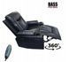 Массажное кожаное кресло-качалка Bass Polska BH 30040 RELAX с массажем спины, поясницы и ног, черное BH 30040 фото 9