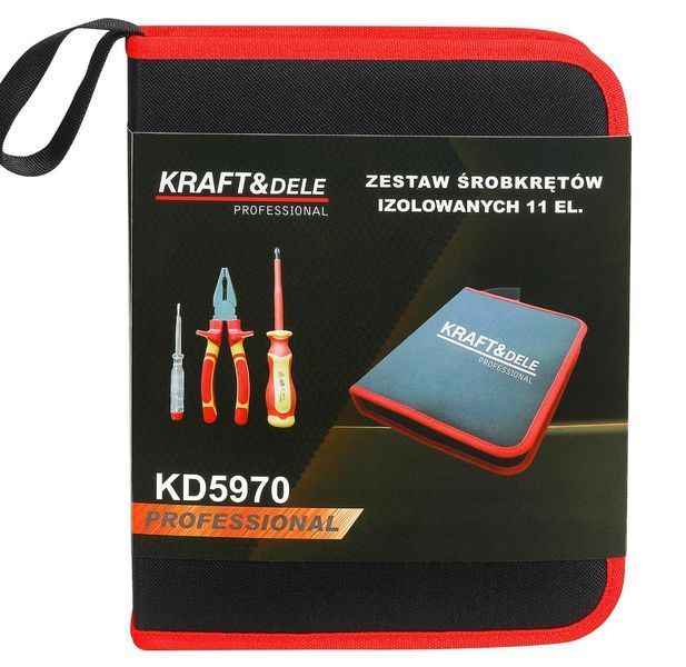 Набір інструментів Kraft&Dele KD5970, 11 предметів, з ізоляцією KD5970 фото