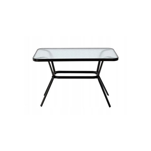 Садовий стіл 110x60x70 см GardenLine NEO9949 чорний, для відпочинку в саду та на балконі NEO9949 фото