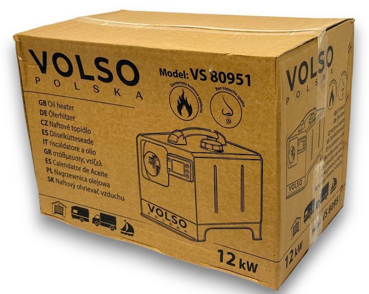 Автономный дизельный обогреватель 12kw VOLSO VS 80951 12v/24v/220v Алюминиевый корпус VS 80951 фото