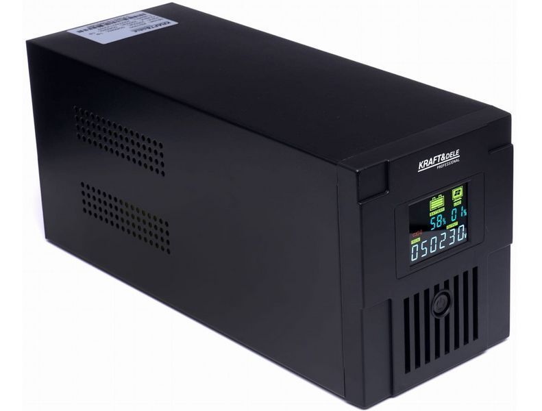 Источник бесперебойного питания (ИБП) Kraft&Dele KD1930 2000VA / 1200Вт, LCD-дисплей, линейно-интерактивный UPS для котла, ПК и KD1930 фото