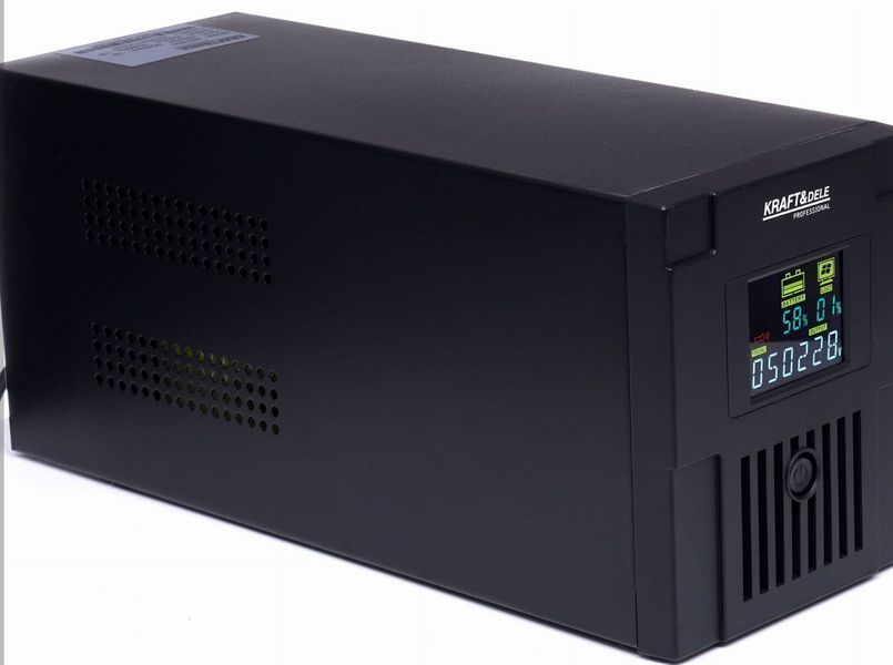 Источник бесперебойного питания (ИБП) Kraft&Dele KD1930 2000VA / 1200Вт, LCD-дисплей, линейно-интерактивный UPS для котла, ПК и KD1930 фото