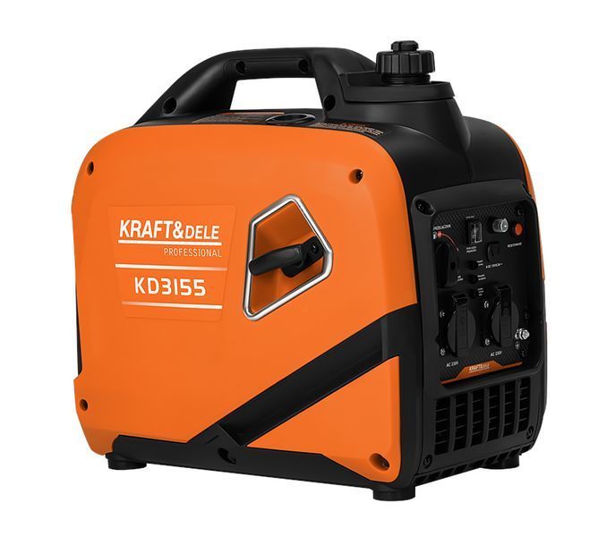 Инверторный бензиновый генератор Kraft&Dele KD3155 2,6 кВт, однофазный 230 В, тихий, портативный, для дома и дачи KD3155 фото