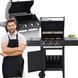 Гриль-барбекю газовый на 3 горелки 8,1 кВт GardenLine BBQ8076 чугунные решетки, складные столики, редуктор. BBQ8076 фото 1