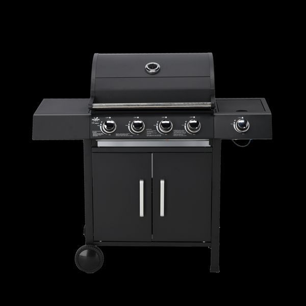 Профессиональный газовый гриль, барбекю, 13 кВт Garden Line BBQ8083 5 горелок (4+1) с боковой горелкой, чугунн BBQ8083 фото