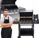 Профессиональный газовый гриль, барбекю, 13 кВт Garden Line BBQ8083 5 горелок (4+1) с боковой горелкой, чугунн BBQ8083 фото 1