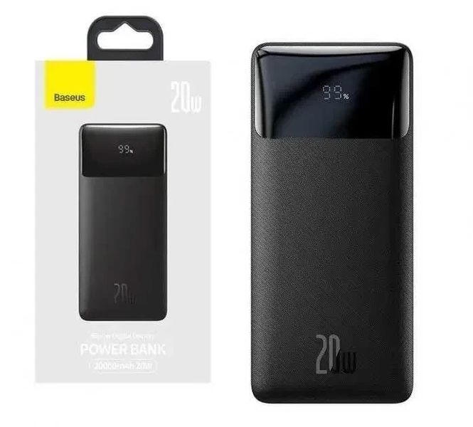 Внешний аккумулятор (Power Bank) Baseus Bipow Digital Display 20W 20000mAh Black (PPBD050501) PPBD050501 фото