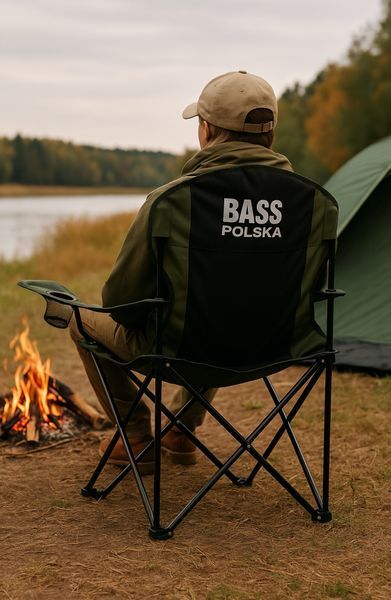 Складной рыболовный стул Bass Polska, кемпинговый, тёмно-зелёный BH 30031 фото
