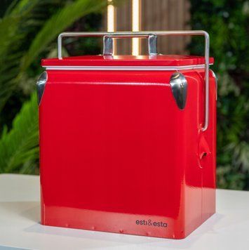 Портативный туристический стальной холодильник в стиле ретро 13 л ESTI&ESTA CM-3200-A-MP красный CM-3200-A-MP фото